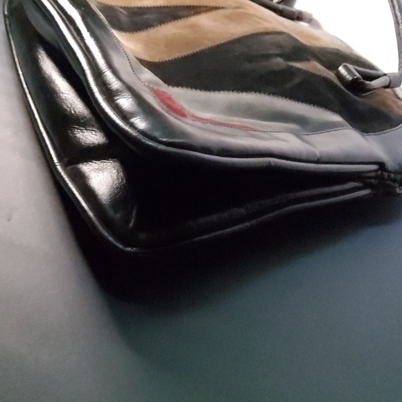 70's Lou Taylor Patchwork Shoulder Bag Made In Italy - Picture 6 of 8